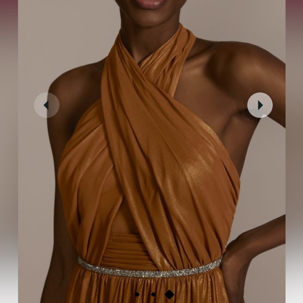David’s Bridal Bridesmaid Dress- Bronze